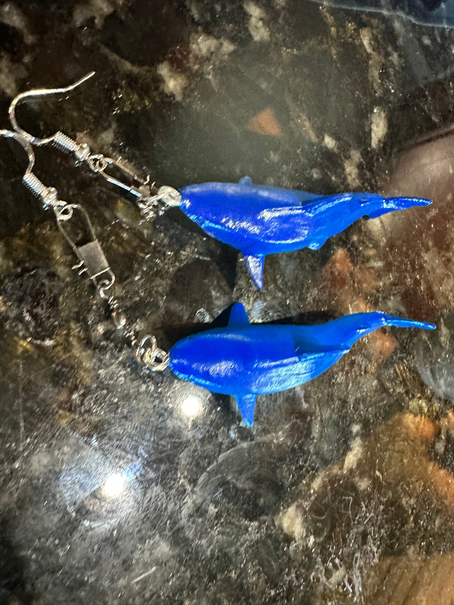 Blue Shark Earrings