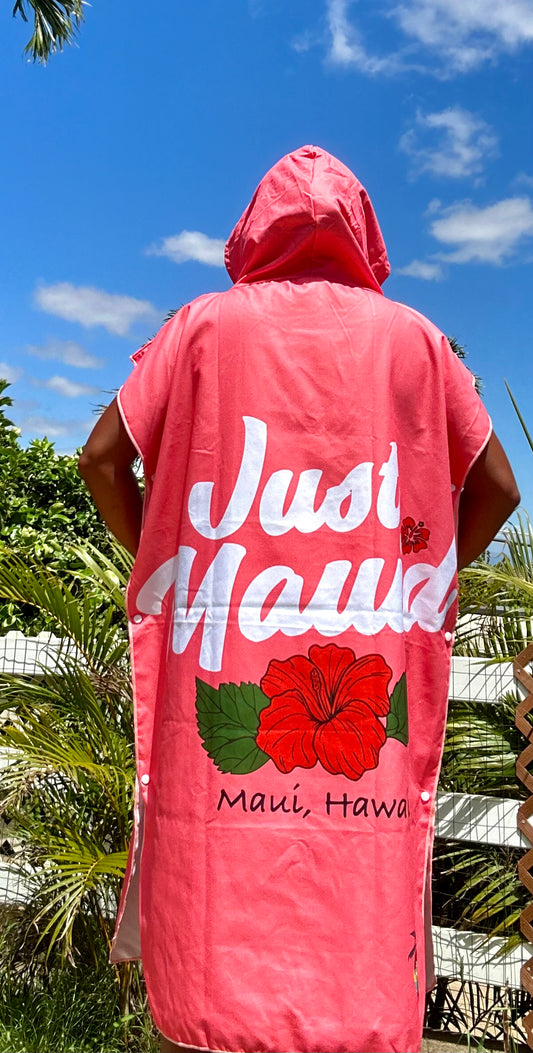 Pink  “just Maui’d” poncho